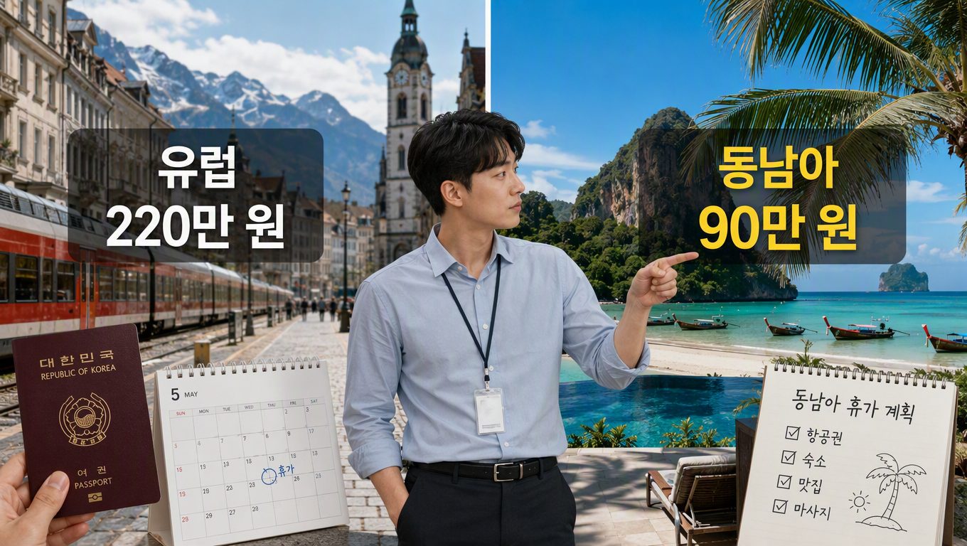 직장인 해외 여행에서 유럽과 동남아를 선택하는 기준